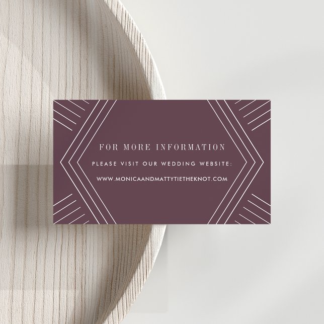 Empire Wedding Website Cards | Eggplant (Creator Uploaded)
