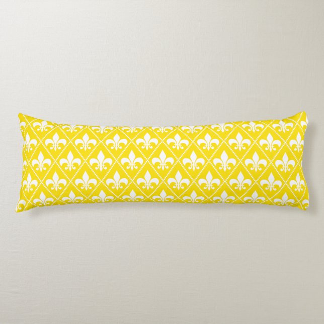 Empire Yellow Fleur de Lys Body Cushion (Front)