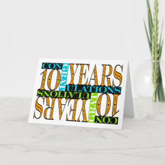 Employee 10th Anniversary Congratulations Mosaic Card