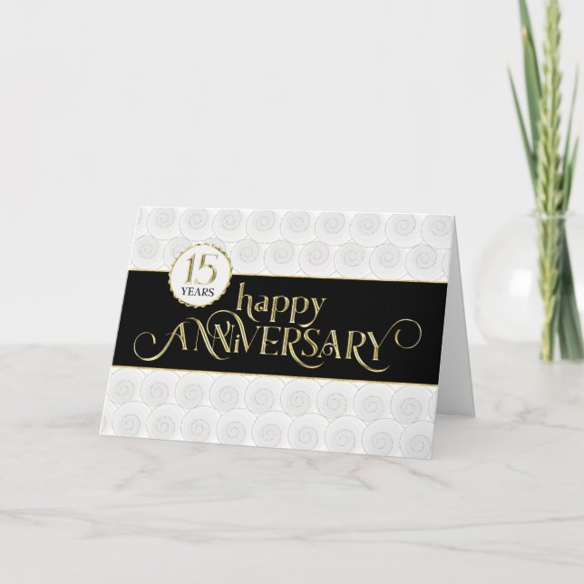 Employee 15th Anniversary - Prestigious Black Gold Card (Front)