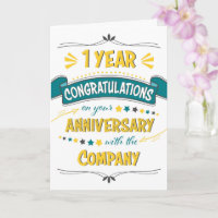 Employee 1st Anniversary Congratulations Word Art