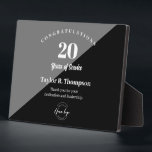 Employee 20 years of service Custom logo Plaque<br><div class="desc">Celebrate a decade of dedication and commitment with our Employee 20 Years of Service Custom Logo Acrylic Award. It's important to recognise and appreciate your employees for their years of service, and this elegant plaque is the perfect way to convey your appreciation. The award features a sleek black and grey...</div>