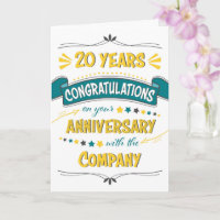 Employee 20th Anniversary Congratulations Word Art