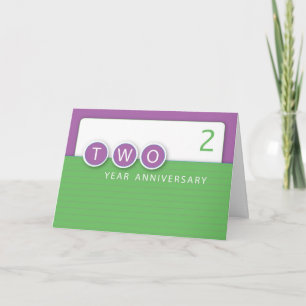 Employee 2 Year Anniversary, Circles Card