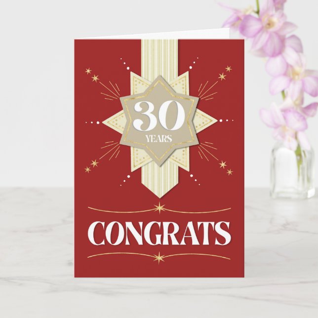 Employee 30th Anniversary Stars Card (Orchid)