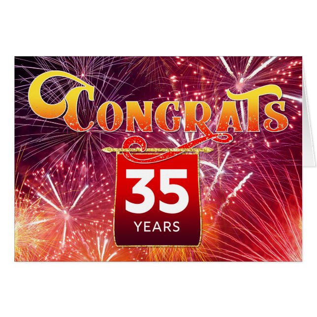 Employee 35th Anniversary - Celebration Fireworks (Front Horizontal)