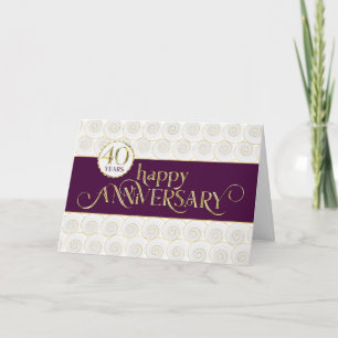 Employee 40th Anniversary - Prestigious Plum Gold Card