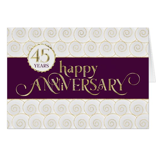 Employee 45th Anniversary - Prestigious Plum Gold Card