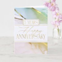 Employee 5th Anniversary Soft Abstract Card