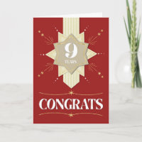 Employee 9th Anniversary Stars Card