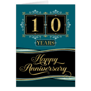 Employee Anniversary 10 Yrs Decorative Formal Jade