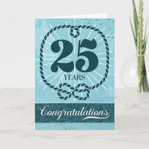 Employee Anniversary 25 Years - Nautical Theme Card