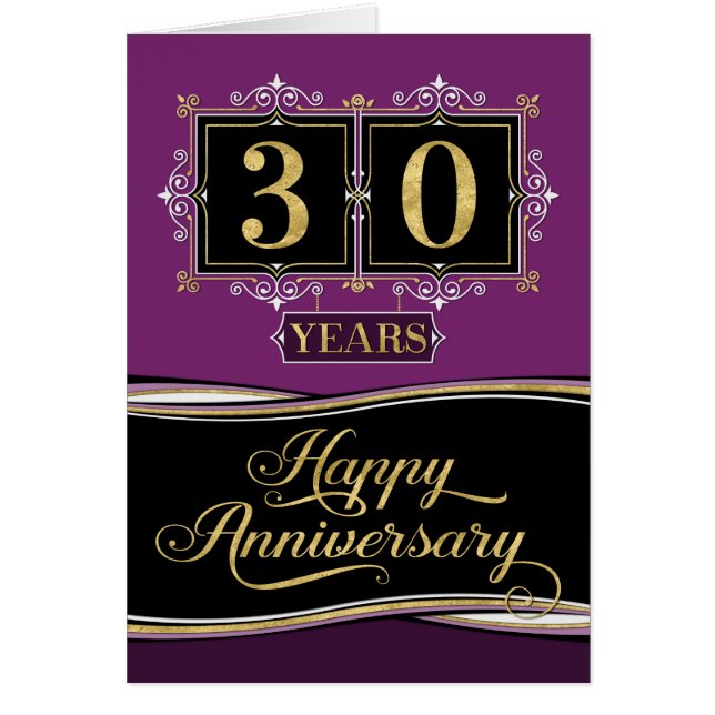 Employee Anniversary 30 Yrs Decorative Formal Plum (Front)