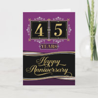 Employee Anniversary 45 Yrs Decorative Formal plum