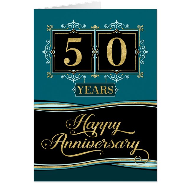 Employee Anniversary 50 Yrs Decorative Formal Jade (Front)