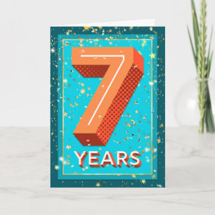 Employee Anniversary 7 Years - Bold Numbers Card