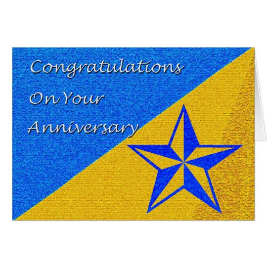 Employee Anniversary Blue Star Card