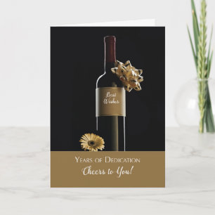 Employee Anniversary Congratulations Wine Bottle Card