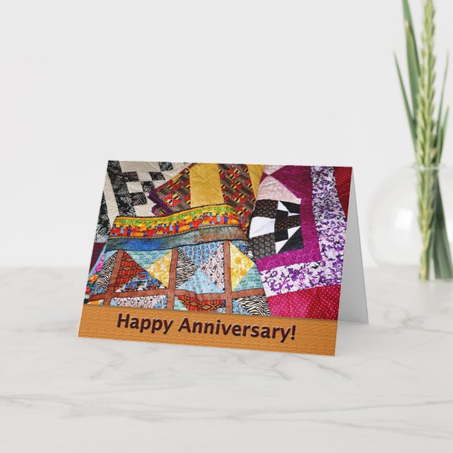 Employee Anniversary Quilts Holiday Card (Front)
