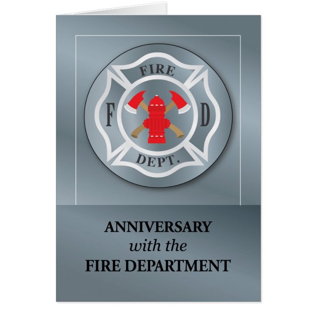 Employee Anniversary with Fire Department Silver (Front)