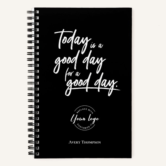 Employee Appreciation Gift Custom Logo & Name  Notebook (Front)