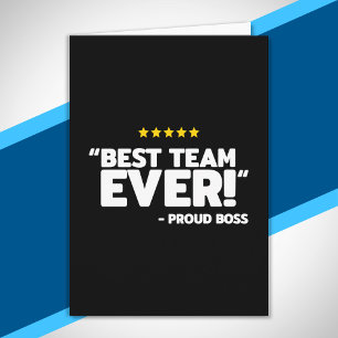 Employee Appreciation Gift - Proud Boss Best Team Card
