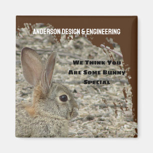 Employee Appreciation Humourous Bunny Pun Business Magnet