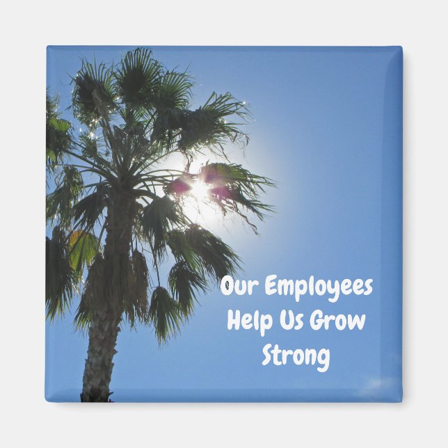 Employee Appreciation Palm Tree Tropical Business Magnet (Front)