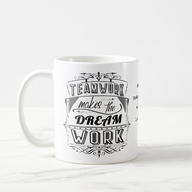 Employee Appreciation Teamwork Coffee Mug (Left)