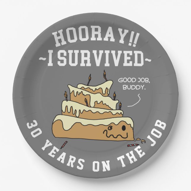 Employee Appreciation Work Anniversary Custom Paper Plate (Front)