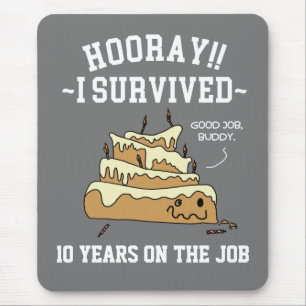 Employee Appreciation Work Anniversary Funny Mouse Mat