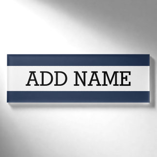 Employee Badge - Navy with Custom