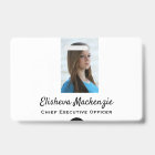 Employee Badge with Clip Customizeable Name Tag