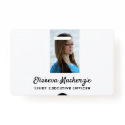 Employee Badge with Clip Customizeable Name Tag