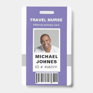 employee bar code photo name tag ID badge