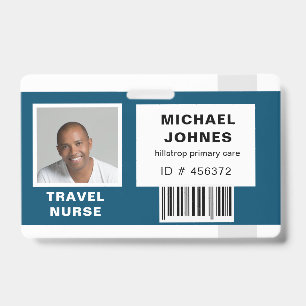 employee bar code photo name tag ID badge