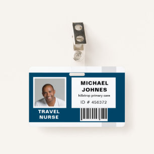 employee bar code photo name tag ID badge