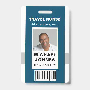 employee bar code photo name tag ID badge