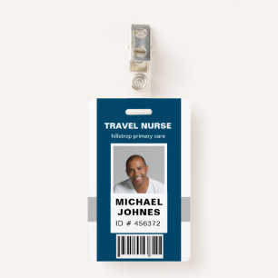 employee bar code photo name tag ID badge