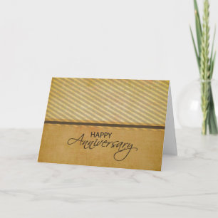 Employee Business Anniversary Brown Distressed Card