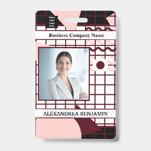 Employee Business Company Photo Logo ID Custom Badge