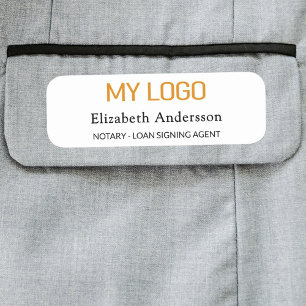 Employee business logo brand colour magnetic name tag