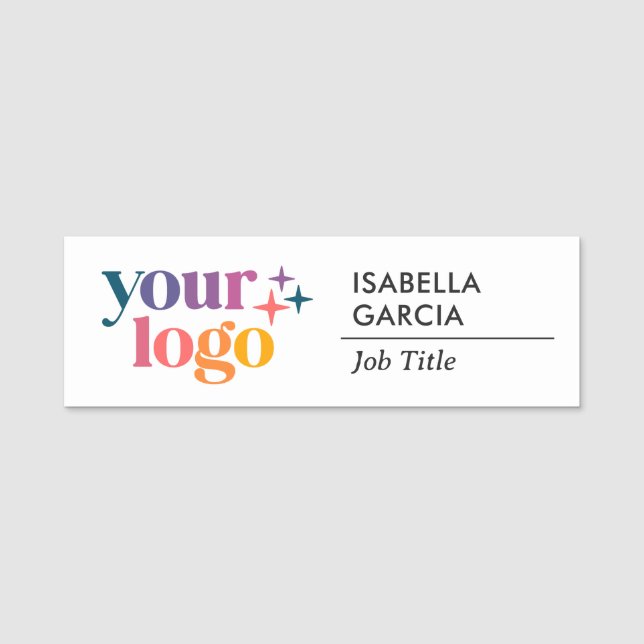 Employee Company Custom Business Name Tag (Front)