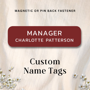 Employee Corporate Business Professional Company Name Tag