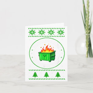 Employee Dumpster Fire Resnse Team Ugly Christmas  Card
