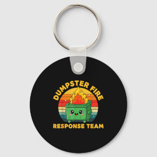Employee Dumpster Fire Resnse Team Ugly Christmas Key Ring