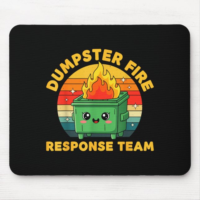 Employee Dumpster Fire Resnse Team Ugly Christmas  Mouse Mat (Front)