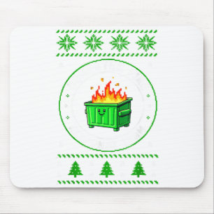 Employee Dumpster Fire Resnse Team Ugly Christmas  Mouse Mat