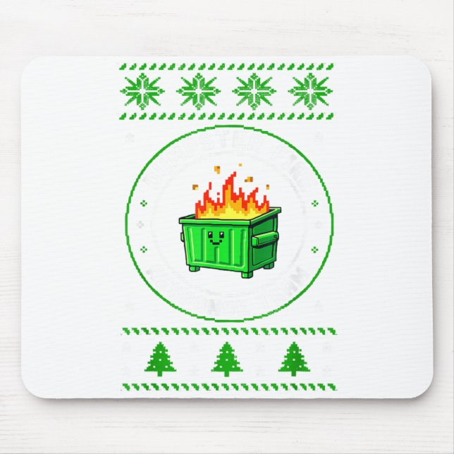 Employee Dumpster Fire Resnse Team Ugly Christmas  Mouse Mat (Front)