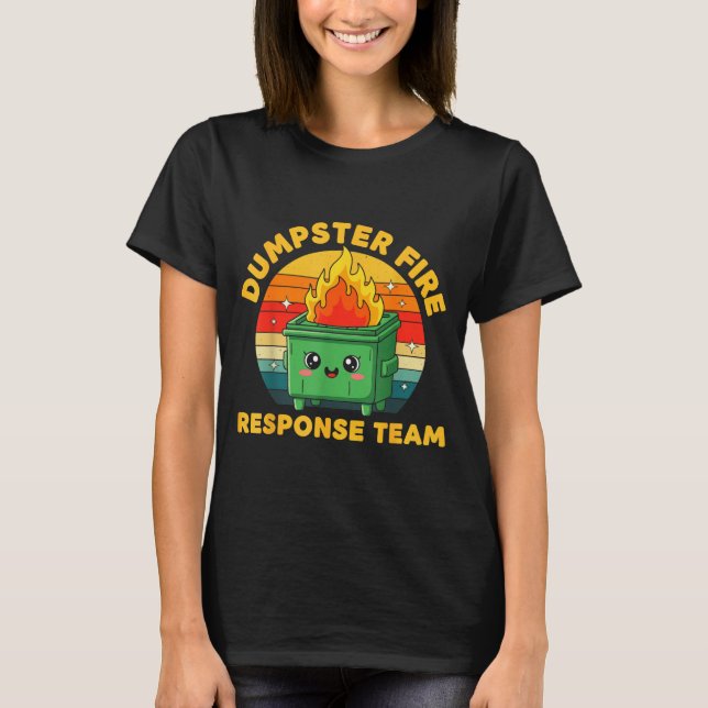 Employee Dumpster Fire Resnse Team Ugly Christmas  T-Shirt (Front)
